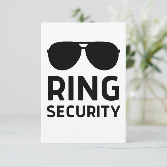 Rolig ring säkerhets ringbärare för barn pojkar br tack kort (Stående Fram)