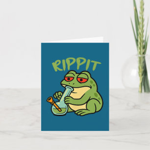 Rolig Rippit Stoner Groda Rökande Stoner Kort