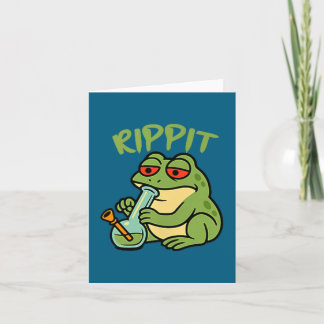 Rolig Rippit Stoner Groda Rökande Stoner Kort