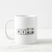 Rolig Risk till Rik Finans Handels Motivation Mugg