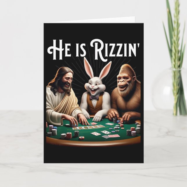 Rolig Rizz Han Rizzar Jesus  Kort (Framsida)