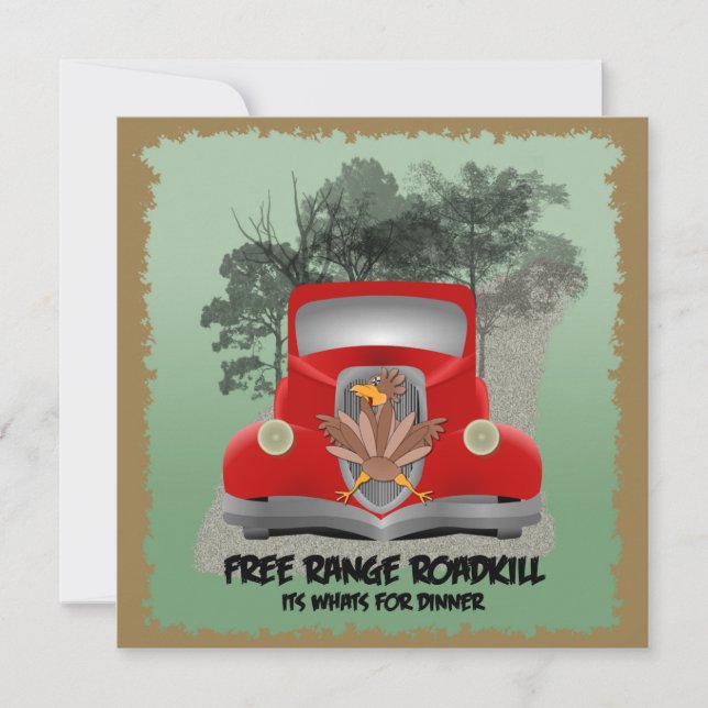 Rolig Roadkill partyinbjudan Inbjudningar (Framsida)