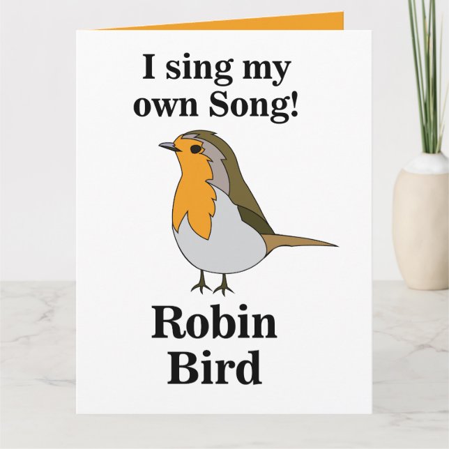 Rolig Robin-citat Kort (Framsida)