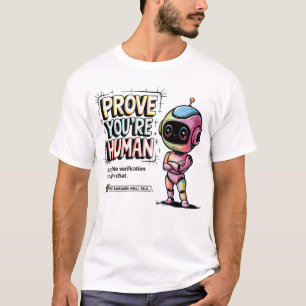 Rolig Robot-detektor verifiera Du är Mänsklig T Shirt