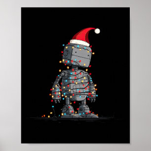 Rolig Robot Jul Grafik Ljus Älskare Lång S Poster