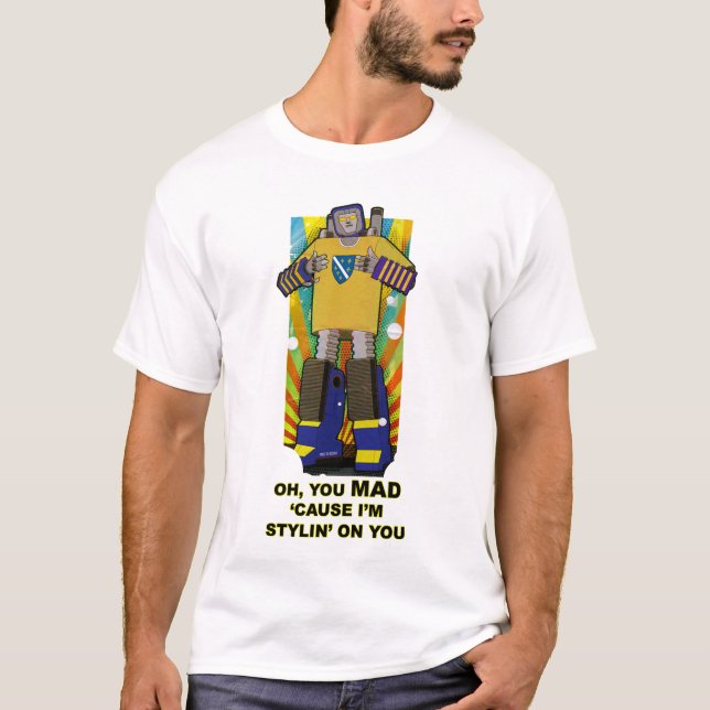 Rolig robot t-shirt (Framsida)
