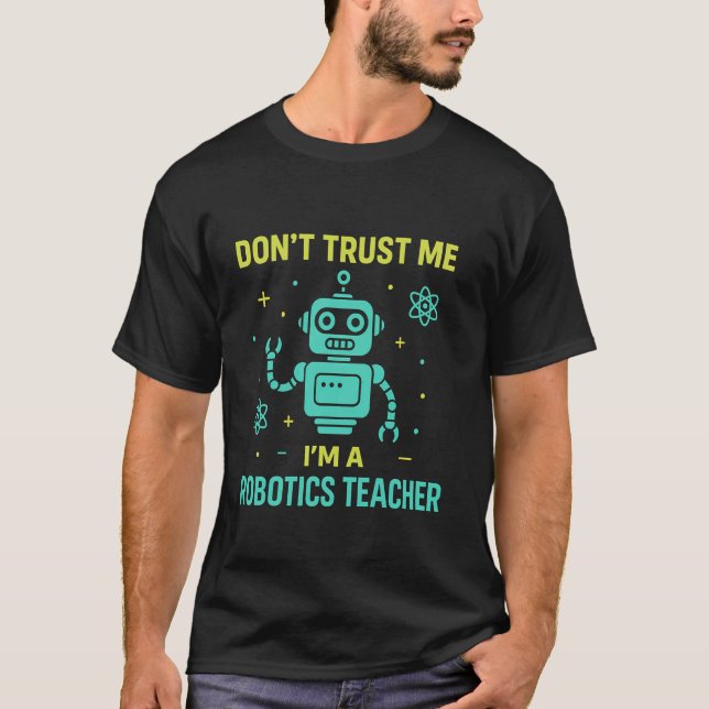 Rolig robotlärare t shirt (Framsida)