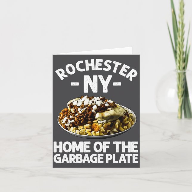 Rolig Rochester Ny Garbage Plate Present Cool New  Kort (Framsida)