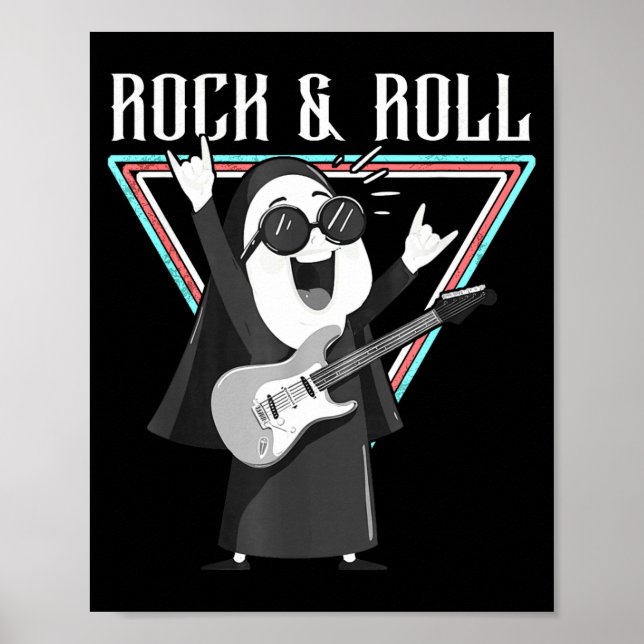 Rolig Rock &amp; Roll Grafisk Illustration Poster (Framsidan)