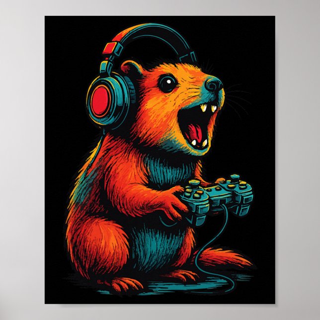 Rolig Rock Hyrax-spelare Awawa Videospel  Poster (Framsidan)