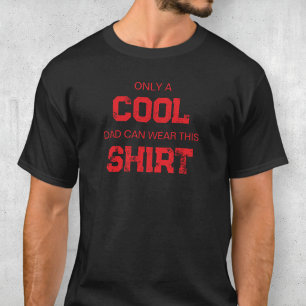 Rolig röd citat modern typografi cool pappa t shirt