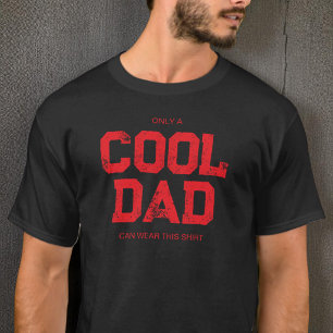 Rolig röd citat modern typografi cool pappa t shirt