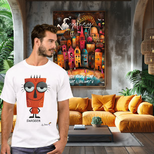 Rolig röd karaktär Illustration swagger By Design T Shirt