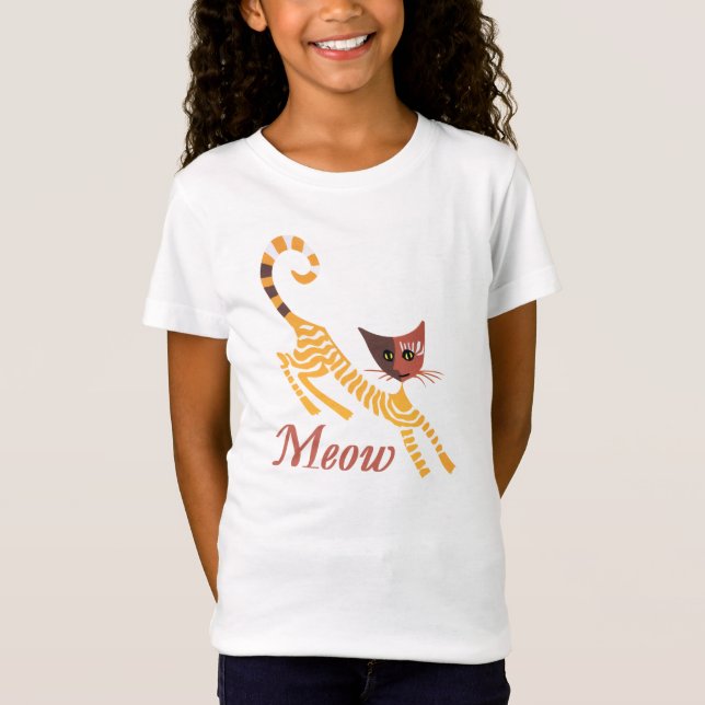 Rolig röd katt t shirt (Framsida)