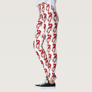 Rolig röd kräftordesign leggings