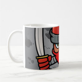 Rolig röd ninjadesign kaffemugg