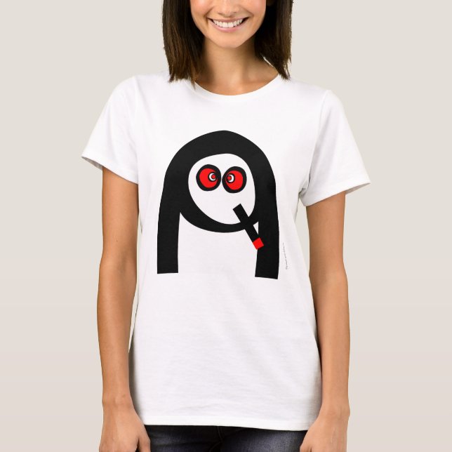 Rolig röka nunna t-shirt (Framsida)