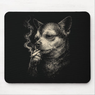 Rolig Rökande Hund Meme Chihuahua För Män Kvinnor  Musmatta