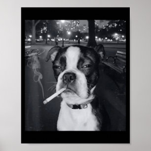 Rolig Rökande Hund Meme Cigarett Gen Z Meme Hund Ä Poster