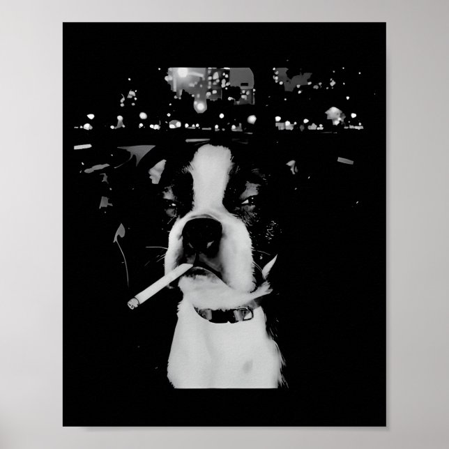 Rolig Rökande Hund Meme  Poster (Framsidan)