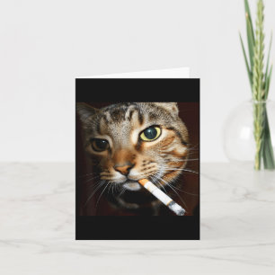 Rolig rökande katt meme mörk humor sarkastisk katt kort