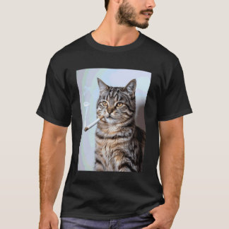 Rolig Rökande Katt Meme Sarksatisk Gen Z Skämt för T Shirt