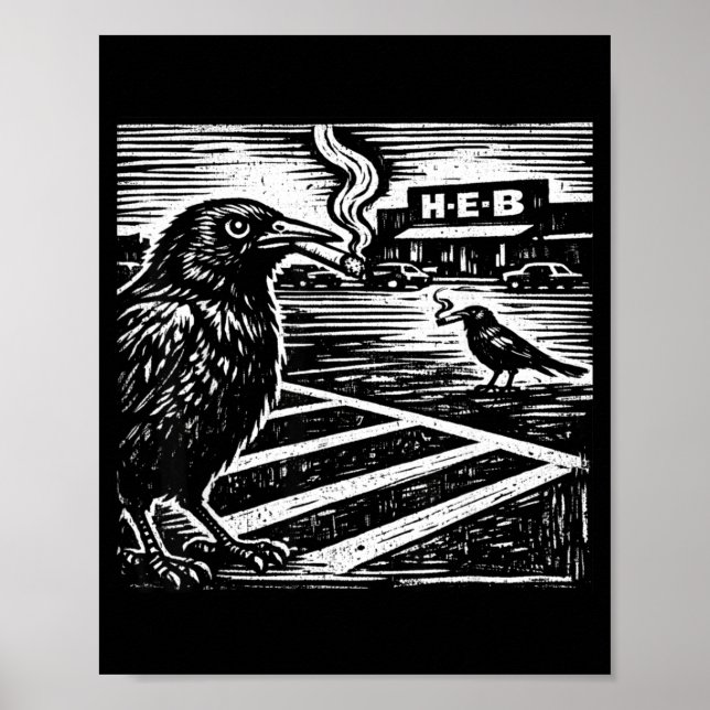 Rolig rökande kungsfågel texas satir konstig poster (Framsidan)