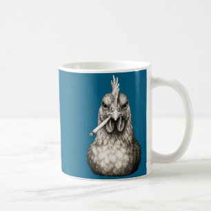 Rolig rökande kyckling cigarett Gen Z Meme Farm An Kaffemugg