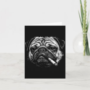 Rolig rökande mops cigarett meme rökig hund kort