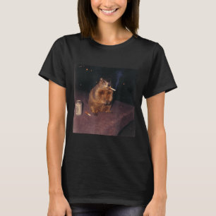Rolig Rökande Murmeldjur Cigaret Gen Z Retro Meme T Shirt