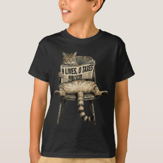 Rolig Rolig Katt Lever Skatter Humor T Shirt
