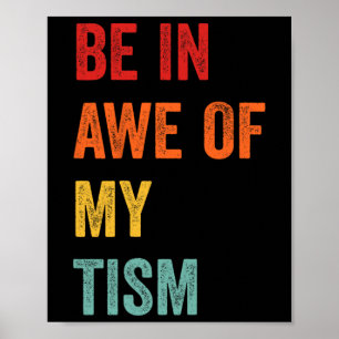 Rolig Rolig Över Min Tism Autism Medvetenhet Retro Poster
