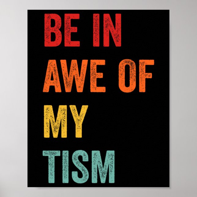 Rolig Rolig Över Min Tism Autism Medvetenhet Retro Poster (Framsidan)