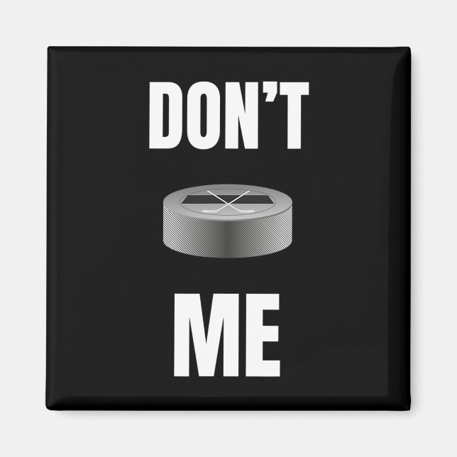 Rolig Rolig Puck Med Stickhockey  Magnet (Framsidan)