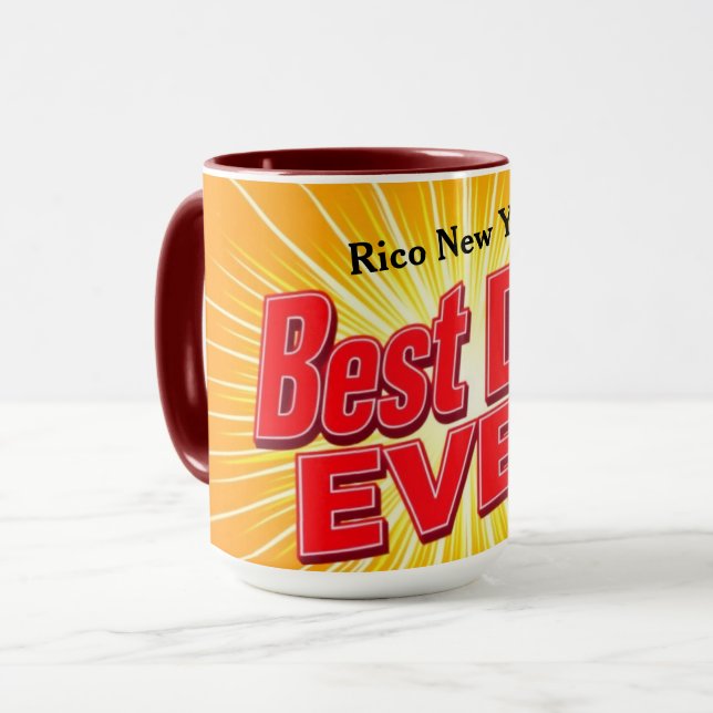 Rolig Roligt Pappas Kaffemugg | Personlig (Framsida vänster)