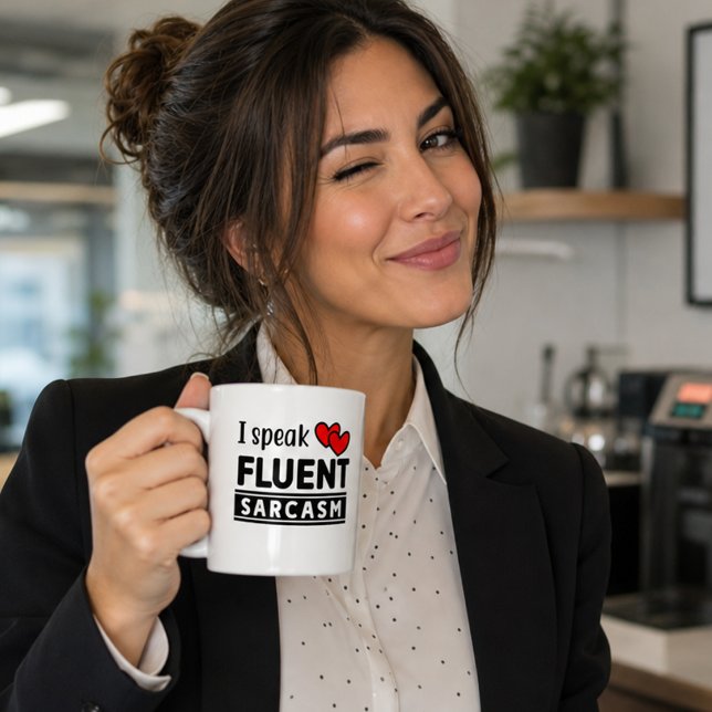 Rolig Roligtvis Säger Jag Flytande Sarcasm Kaffemugg (Skapare uppladdad)