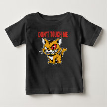 Rolig Rör Mig Inte Ilsken Katt Baby T-Shirt