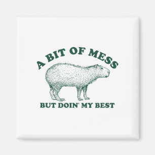 Rolig röra Capybara-meme-grafik för kvinnor Magnet