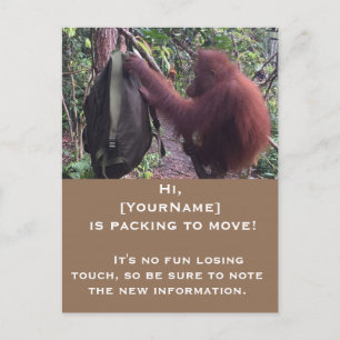 Rolig röra meddelandeadressändring meddelande vykort