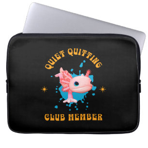 Rolig Rosa Axolotl Tyst Avhopp Klubbmedlem Laptop Fodral