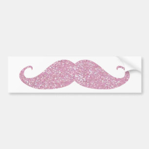 Rolig rosa Bling mustasch Bildekal