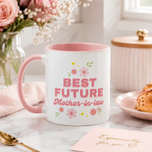 Rolig Rosa Blommig Bästa Blivande Svärmor