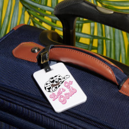 Rolig Rosa Country Let's Go Tjejbröllop Bagagebricka
