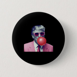 Rolig Rosa Donald Trump Bubble Gum Yum Tee Knapp