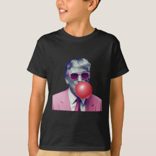 Rolig Rosa Donald Trump Bubble Tuggummi Yum Tee