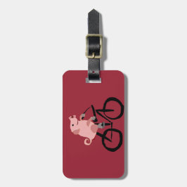 Rolig rosa grisridningcykel bagagebricka