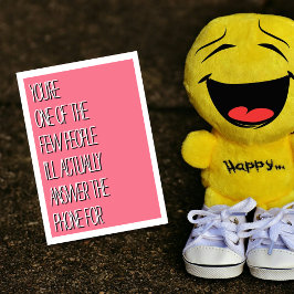 Rolig Rosa Jag svarar bara på ditt telefonkort Kort