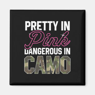 Rolig Rosa Kamouflage Jakt Grafisk Kvinnor Hjort B Magnet