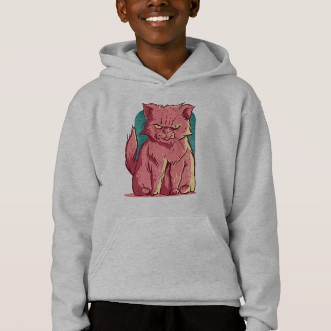 Rolig Rosa Katt T Shirt (Framsida)
