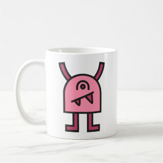 Rolig rosa monsterkaraktär kaffemugg